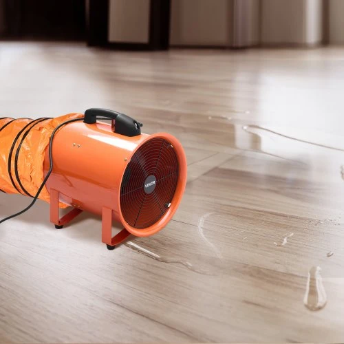 Koduva VEVOR vamzdinis ašinis ištraukimo ventiliatorius, 40,6 cm, 2 greičių, 5175 CFM, oranžinis