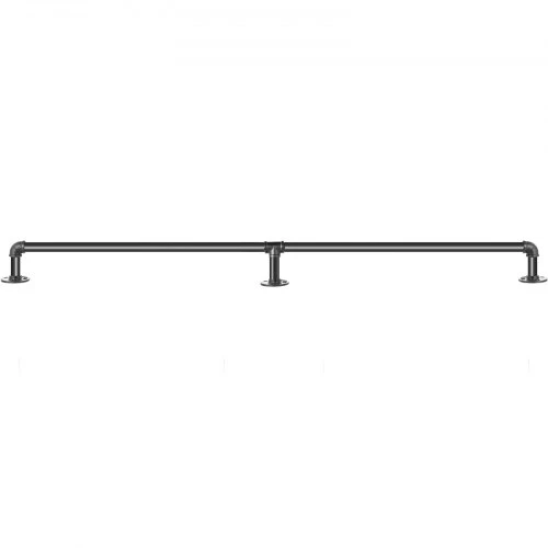 Koduva VEVOR vamzdinis laiptų turėklas, 152,4 cm, 200 kg, anglinis plienas, juodas