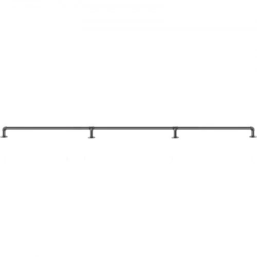 VEVOR Vamzdinis laiptų turėklas, 243,8 cm, juodas, anglinis plienas
