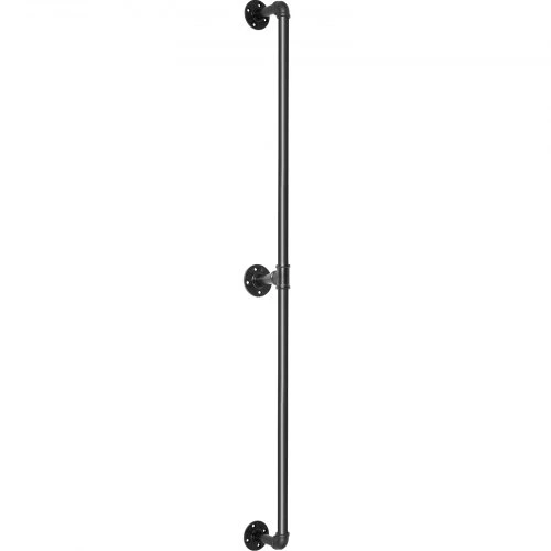 Koduva VEVOR vamzdinis laiptų turėklas, 152,4 cm, 200 kg, anglinis plienas, juodas