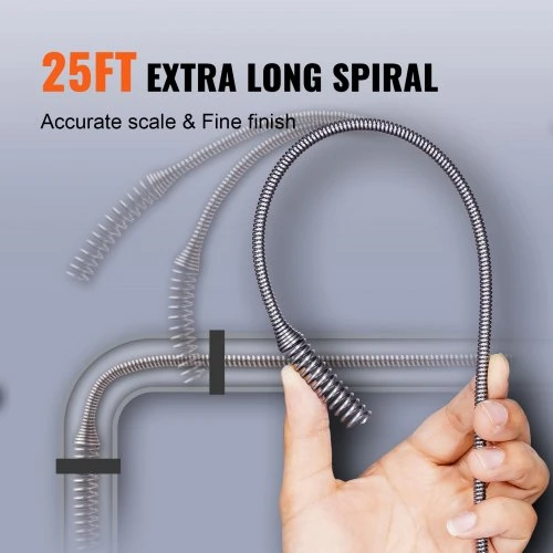 VEVOR Vamzdžių spiralė 762 cm, automatinio padavimo, su grąžto tvirtinimu
