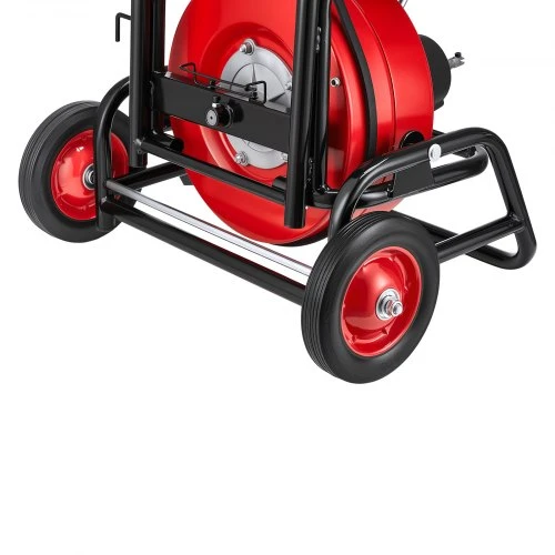 VEVOR Vamzdžių valymo įrenginys 30 m x 12,7 mm, automatinio padavimo kanalizacijos sraigtas, 50–150 mm vamzdžiams