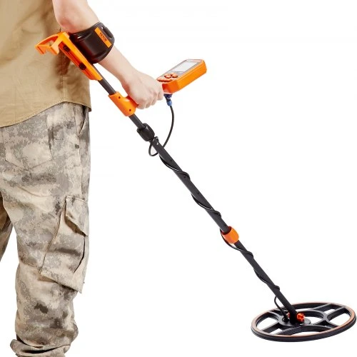 Metalo detektorius VEVOR Vandeniui atsparus metalų detektorius, 30,5 cm ritė, LCD, 7 režimai, Bluetooth ausinės