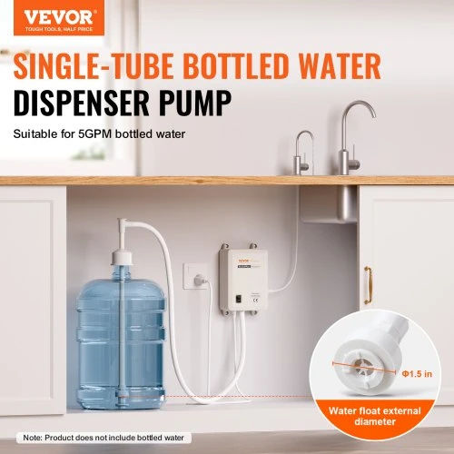 VEVOR Vandens butelio siurblys 3,8 l/min 40 psi, su 609,6 cm PE žarna