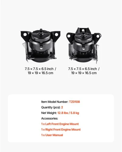 VEVOR Variklio atramų rinkinys, 2 vnt., skirtas 2014–2018 Chevrolet Silverado 1500 5.3L V8, OE 84175582, 84175583
