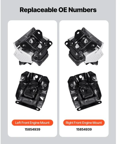 VEVOR Variklio atramų rinkinys, 2 vnt., Chevrolet Silverado 1500 5.3L V8 2007–2013