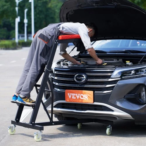 VEVOR Variklio kėdė automobilių remontui, reguliuojamas aukštis 45,7–66,3 col., 400 lb, 4 pasukami ratai