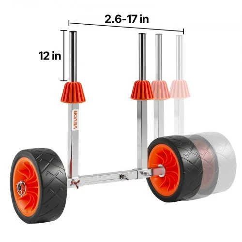 VEVOR Vežimėlis baidarėms, 113,4kg keliamoji galia, 19,1 cm padangos, su atrama