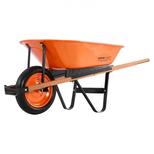 Koduva VEVOR vežimėlis WB-1000, oranžinis ir juodas, 120 kg, 5 cu. ft.