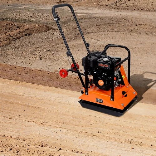 VEVOR Vibroplokštė, 6,5 AG 212CC benzininis variklis, 6400 VPM, 15 kN, 53 x 40 cm plokštė