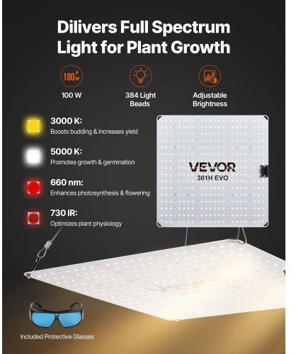 Koduva VEVOR vidinės auginimo palapinės rinkinys, 60 x 60 x 180 cm, su pilno spektro LED šviestuvu ir ventiliacijos sistema