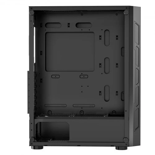 Koduva VEVOR vidutinio dydžio PC žaidimų korpusas, grūdinto stiklo panelė, 3 x 120 mm ARGB ventiliatoriai, iki 320 mm GPU