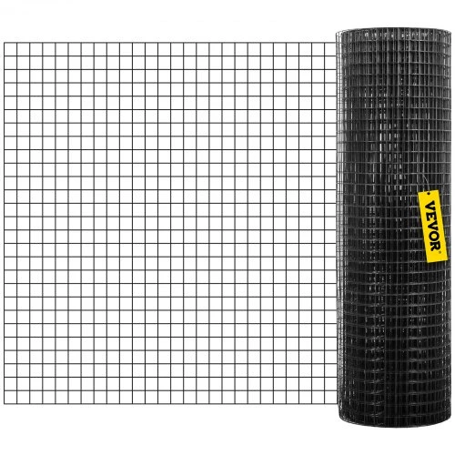 VEVOR Vielos tinklas 24" x 100', 1" x 1", cinkuotas plienas, 16 gauge, su pjaustymo replėmis ir audinio pirštinėmis