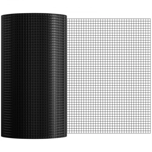VEVOR Vielos tinklas 24" x 100' cinkuotas, 19 gauge, juodos vinilo dangos