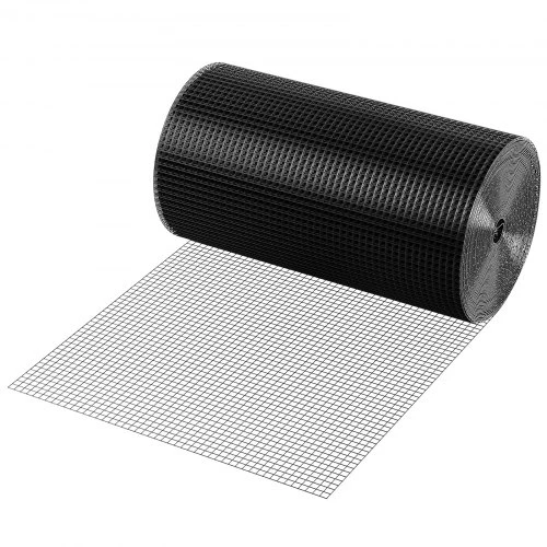 VEVOR Vielos tinklas 24" x 100' cinkuotas, 19 gauge, juodos vinilo dangos