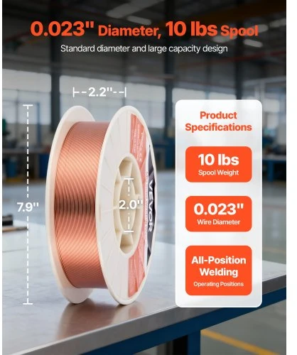 Koduva VEVOR vientisa MIG suvirinimo viela ER70S-6 0,6 mm 4,5kg