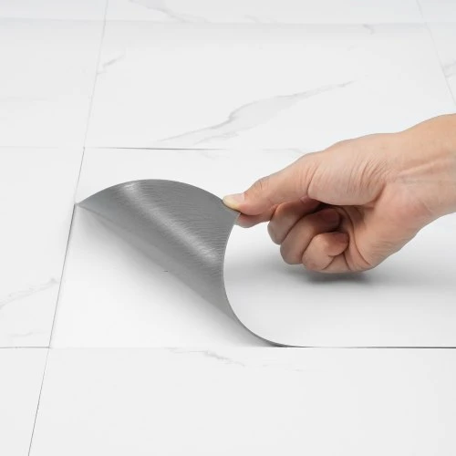 VEVOR Vinilinės grindų plytelės, 305 x 305 mm, baltas marmuro raštas, 50 vnt.