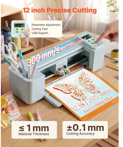 Koduva VEVOR vinilo pjaustymo mašina, 305 mm, su liečiamu ekranu