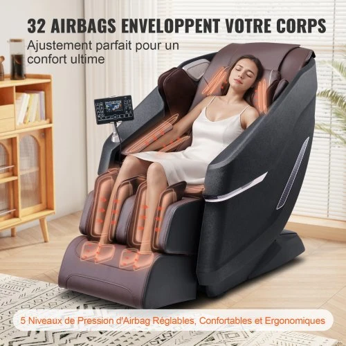 Sofa VEVOR Viso kūno masažo kėdė, SL bėgelio nulinės gravitacijos masažinė poilsio kėdė, 3D shiatsu
