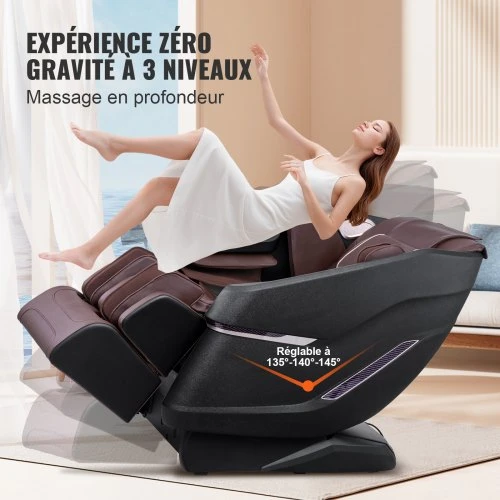 Sofa VEVOR Viso kūno masažo kėdė, SL bėgelio nulinės gravitacijos masažinė poilsio kėdė, 3D shiatsu