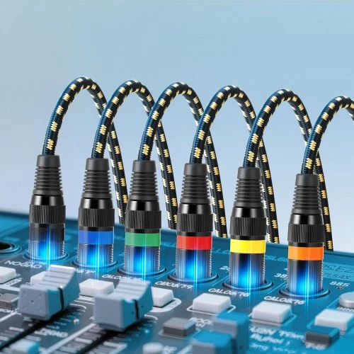VEVOR XLR mikrofono kabelis, 7,62 m, 6 vnt., ekranuotas, subalansuotas, 3 kontaktų, Male–Female
