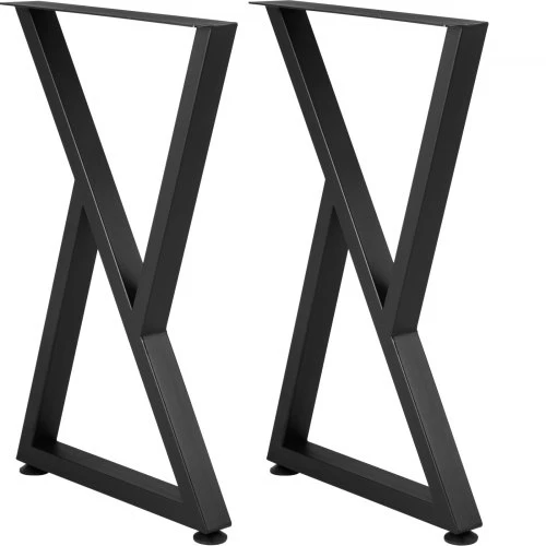 VEVOR Z formos metalinės stalo kojelės, juodos, 71,1 x 45,7 cm, 2 vnt.