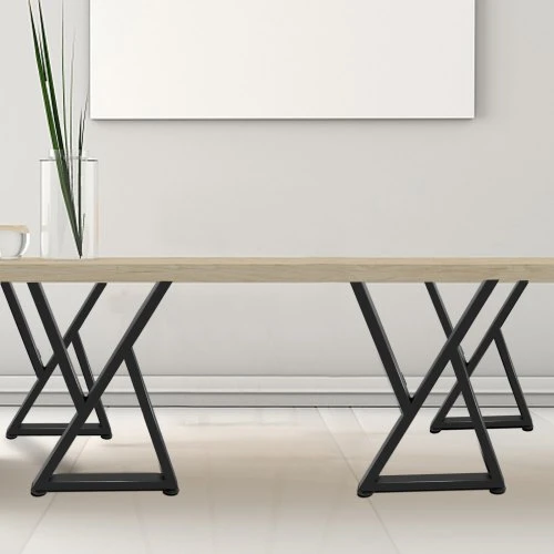 VEVOR Z formos metalinės stalo kojelės, juodos, 71,1 x 45,7 cm, 2 vnt.
