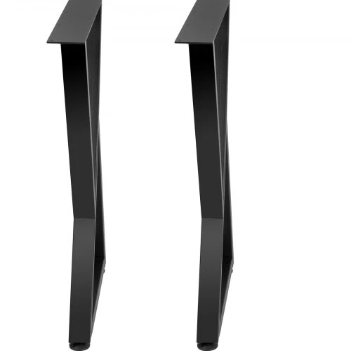 VEVOR Z formos metalinės stalo kojelės, juodos, 71,1 x 45,7 cm, 2 vnt.