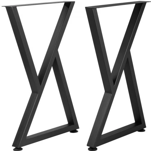 VEVOR Z formos metalinės stalo kojelės, juodos, 71,1 x 45,7 cm, 2 vnt.