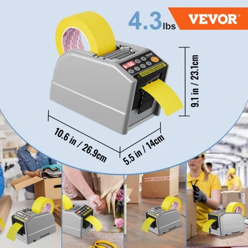 VEVOR Zcut-9 automatinis juostos dispenseris, 6–60 mm
