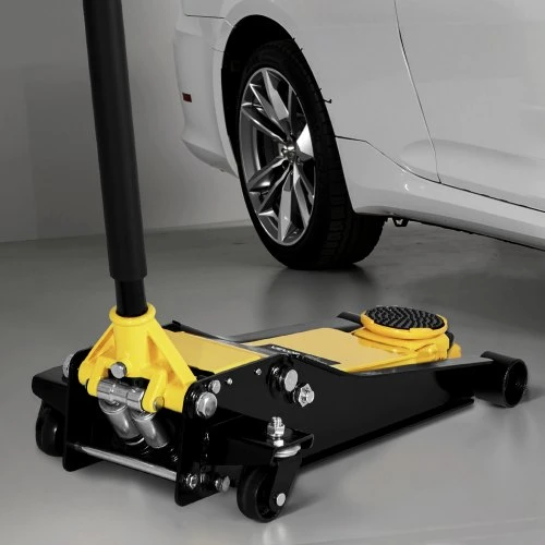 VEVOR Žemas automobilio domkratas, 2 t, plieno, su dvigubais stūmokliais, 75–505 mm