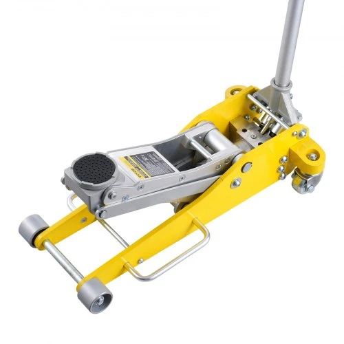 VEVOR Žemo profilio grindų domkratas 3 t, aliuminis, hidraulinis, 3.7"–18.3" (geltonas)