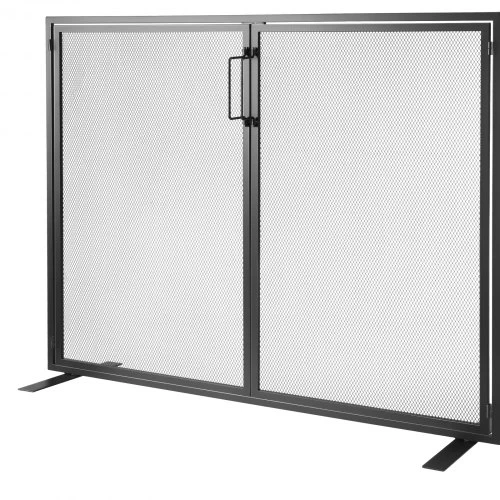 VEVOR Židinio apsauginė grotelė su durelėmis, 1 panelė, 990 x 780 mm, juoda