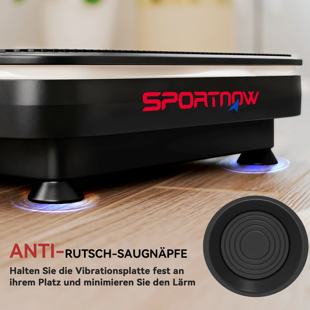 Aosom Vibracinė platforma treniruotėms, Bluetooth funkcija, nuotolinio valdymo pultas, 99 greičio lygiai, juoda, 47 x 32 x 12 cm