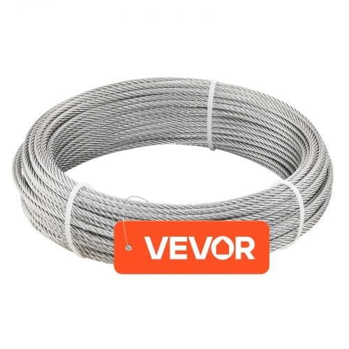 VEVOR Vielinio lyno rinkinys, 3,2 mm, 30,5 m, 304 nerūdijantis plienas