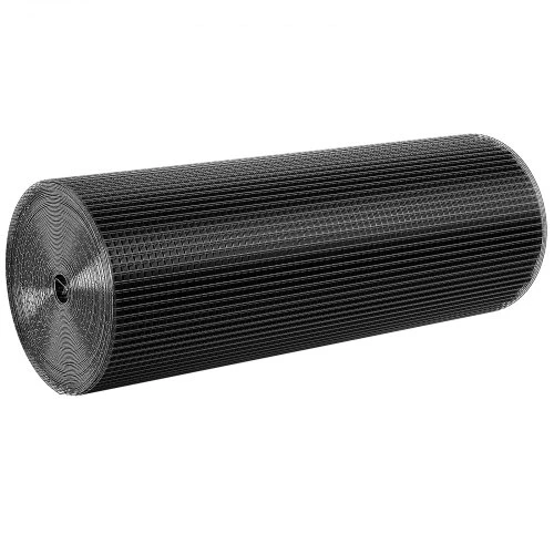 VEVOR Vielos tinklo ritinys, cinkuota viela su PVC danga, juodas, 91 cm x 30,5 m