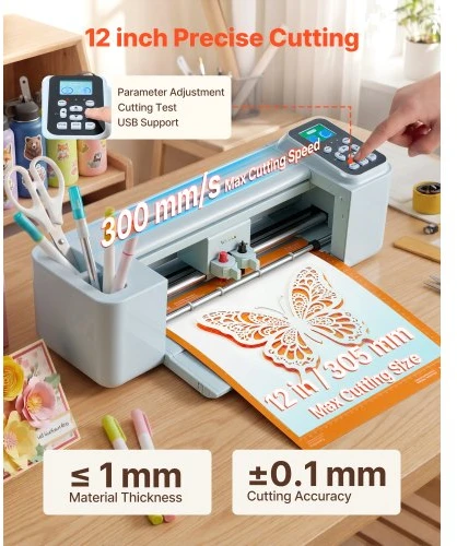 Koduva Vinilo pjaustyklė VEVOR, 305 mm, su mygtukais ir ekranu