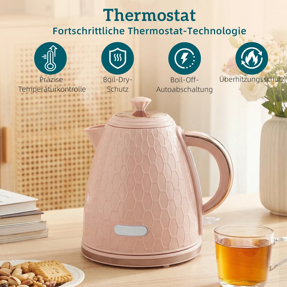 Virdulys Aosom Virdulio ir skrudintuvo rinkinys, 1,7 l, 2200 W, rožinis