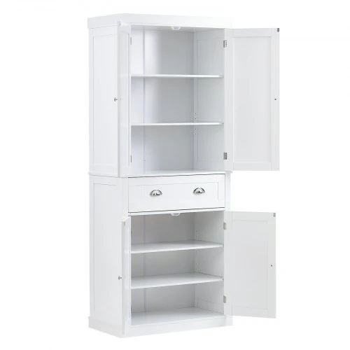 Koduva Virtuvės sandėliavimo spintelė VEVOR, balta, MDF, 51 x 30 x 183 cm