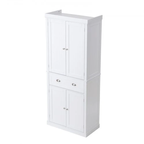 Koduva Virtuvės sandėliavimo spintelė VEVOR, balta, MDF, 51 x 30 x 183 cm
