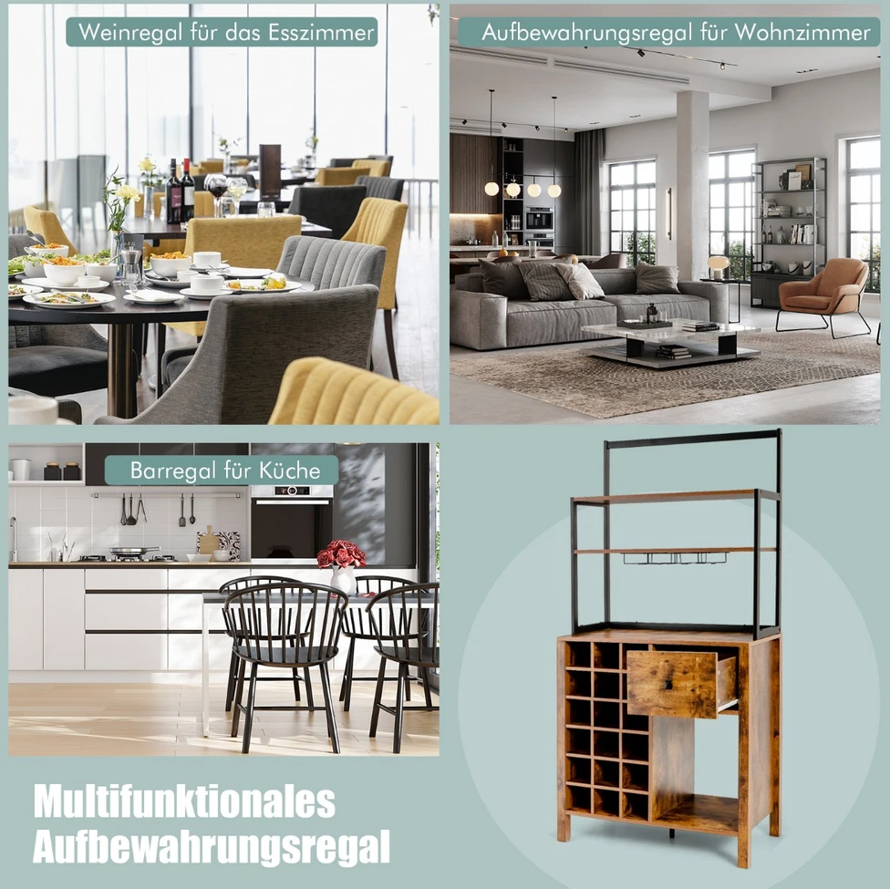 Promotion Virtuvės spintelė 160 cm su vyno lentyna ir stalčiumi