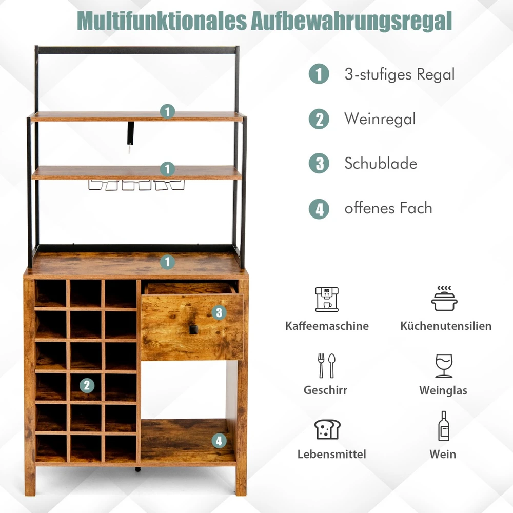 Promotion Virtuvės spintelė 160 cm su vyno lentyna ir stalčiumi