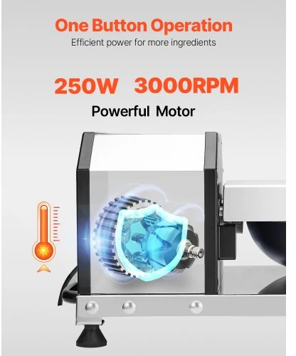 VEVOR Virtuvinis kombainas FC370MT, 250 W, nerūdijantis plienas, 59 x 41 x 25 cm
