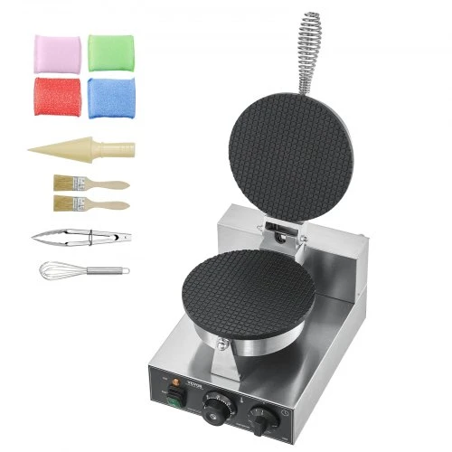 Koduva Waffle makeris VEVOR HT-1A, 1230 W, sidabrinis, nerūdijančio plieno