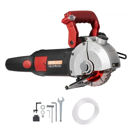 VEVOR Wall chaser KC125, 2500 W, 34 mm, juodas / raudonas