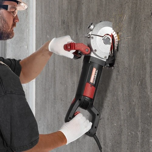 VEVOR Wall chaser KC125, 2500 W, 34 mm, juodas / raudonas