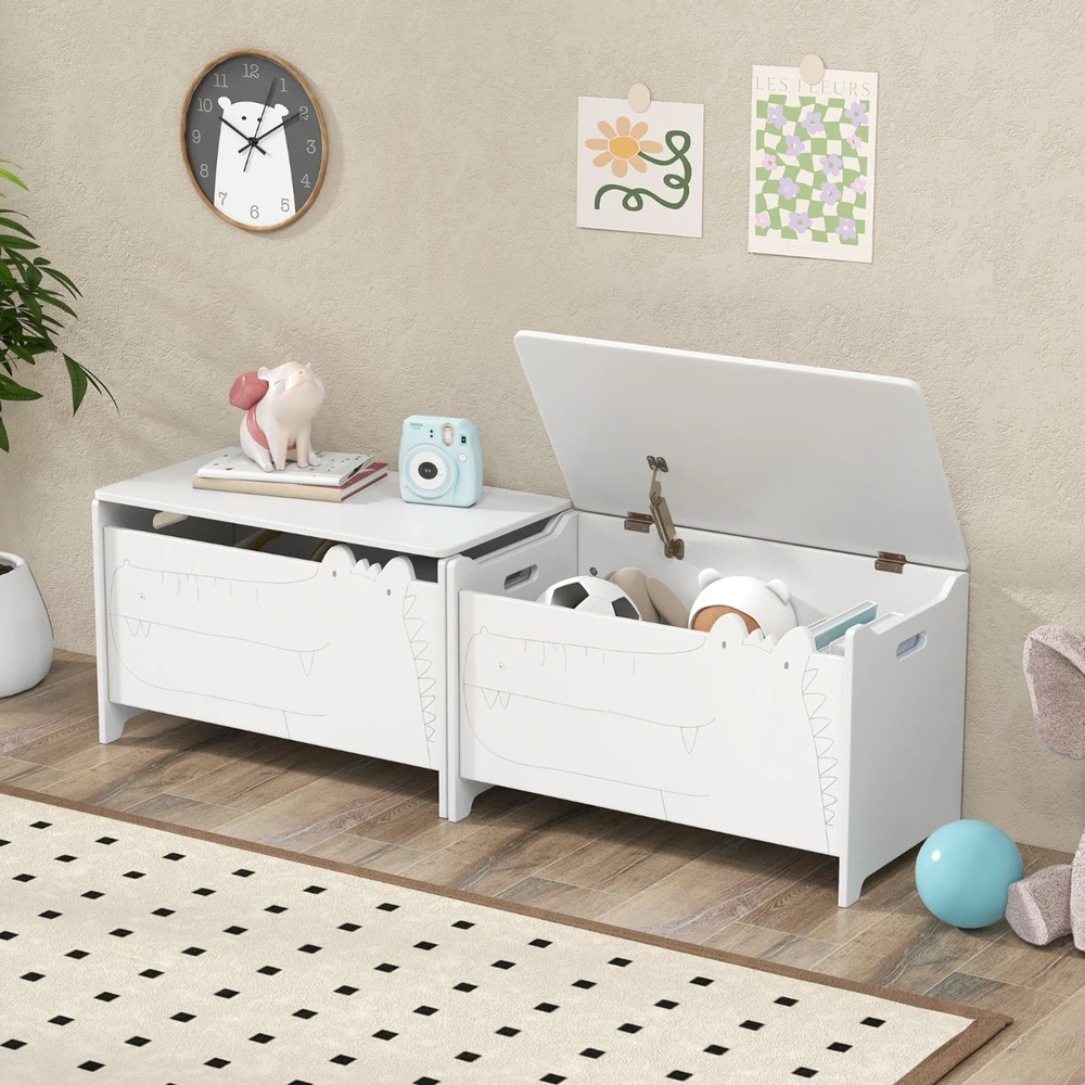 Promotion Žaislų dėžė vaikams balta MDF