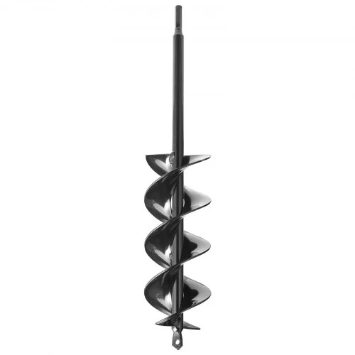VEVOR Žemės grąžto antgalis, 80 x 410 mm, juodas