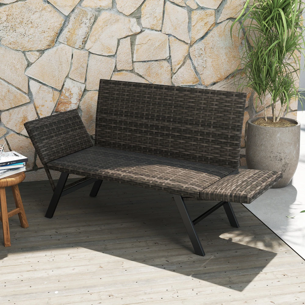 Lauko baldų komplektas Promotion Sulankstomas 2 vietų lauko sofa, pilka