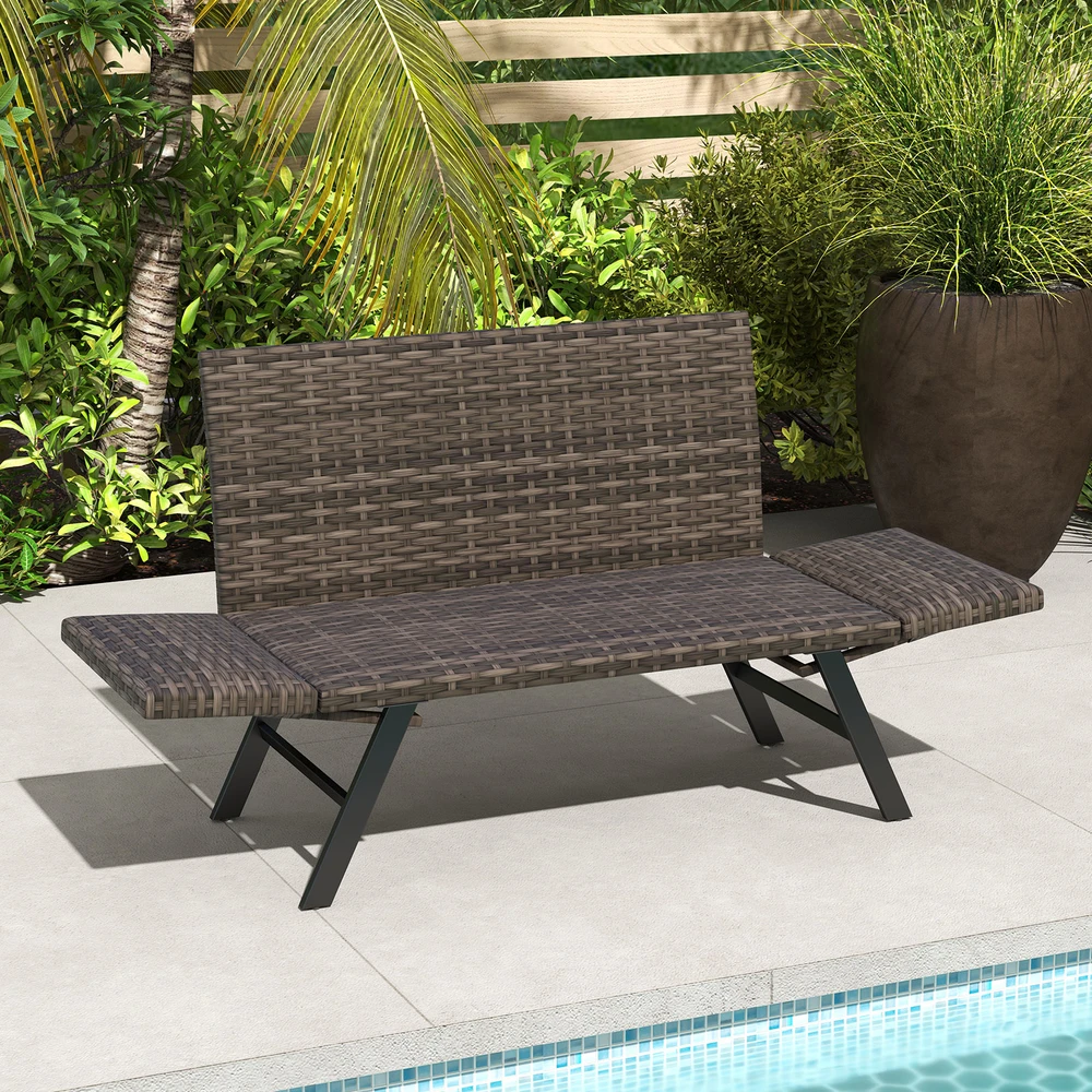 Lauko baldų komplektas Promotion Sulankstomas 2 vietų lauko sofa, pilka